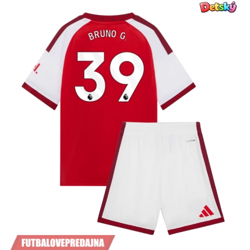 Lacne Dětský Futbalové dres Arsenal Bruno Guimaraes #39 2026-27 Krátky Rukáv - Domáci (+ trenírky)